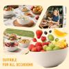 imageHomienly Large Salad Bowls Large Soup Bowls Set of 8Wheat Straw BowlsServing Bowl Set for Wedding Parties 60 Oz Big Bowl for Kitchen Salad Soup Microwave and Dishwasher SafeMulti ColorBeige