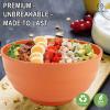 imageHomienly Large Salad Bowls Large Soup Bowls Set of 8Wheat Straw BowlsServing Bowl Set for Wedding Parties 60 Oz Big Bowl for Kitchen Salad Soup Microwave and Dishwasher SafeMulti ColorOrange