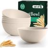 imageHomienly Large Salad Bowls Large Soup Bowls Set of 8Wheat Straw BowlsServing Bowl Set for Wedding Parties 60 Oz Big Bowl for Kitchen Salad Soup Microwave and Dishwasher SafeMulti ColorBeige