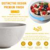 imageHomienly Large Salad Bowls Large Soup Bowls Set of 8Wheat Straw BowlsServing Bowl Set for Wedding Parties 60 Oz Big Bowl for Kitchen Salad Soup Microwave and Dishwasher SafeMulti ColorWhite
