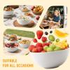 imageHomienly Large Salad Bowls Large Soup Bowls Set of 8Wheat Straw BowlsServing Bowl Set for Wedding Parties 60 Oz Big Bowl for Kitchen Salad Soup Microwave and Dishwasher SafeMulti ColorWhite
