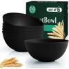 imageHomienly Large Salad Bowls Large Soup Bowls Set of 8Wheat Straw BowlsServing Bowl Set for Wedding Parties 60 Oz Big Bowl for Kitchen Salad Soup Microwave and Dishwasher SafeMulti ColorBlack