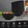 imageHomienly Large Salad Bowls Large Soup Bowls Set of 8Wheat Straw BowlsServing Bowl Set for Wedding Parties 60 Oz Big Bowl for Kitchen Salad Soup Microwave and Dishwasher SafeMulti ColorBlack