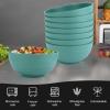 imageHomienly Large Salad Bowls Large Soup Bowls Set of 8Wheat Straw BowlsServing Bowl Set for Wedding Parties 60 Oz Big Bowl for Kitchen Salad Soup Microwave and Dishwasher SafeMulti ColorGreen