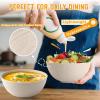 imageHomienly Large Salad Bowls Large Soup Bowls Set of 8Wheat Straw BowlsServing Bowl Set for Wedding Parties 60 Oz Big Bowl for Kitchen Salad Soup Microwave and Dishwasher SafeMulti ColorBeige