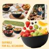 imageHomienly Large Salad Bowls Large Soup Bowls Set of 8Wheat Straw BowlsServing Bowl Set for Wedding Parties 60 Oz Big Bowl for Kitchen Salad Soup Microwave and Dishwasher SafeMulti ColorBlack