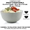 imageHomienly Large Salad Bowls Large Soup Bowls Set of 8Wheat Straw BowlsServing Bowl Set for Wedding Parties 60 Oz Big Bowl for Kitchen Salad Soup Microwave and Dishwasher SafeMulti ColorGrey Stone