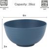 imageHomienly Large Salad Bowls Large Soup Bowls Set of 8Wheat Straw BowlsServing Bowl Set for Wedding Parties 60 Oz Big Bowl for Kitchen Salad Soup Microwave and Dishwasher SafeMulti ColorBlue
