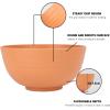 imageHomienly Large Salad Bowls Large Soup Bowls Set of 8Wheat Straw BowlsServing Bowl Set for Wedding Parties 60 Oz Big Bowl for Kitchen Salad Soup Microwave and Dishwasher SafeMulti ColorMulticolor