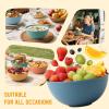 imageHomienly Large Salad Bowls Large Soup Bowls Set of 8Wheat Straw BowlsServing Bowl Set for Wedding Parties 60 Oz Big Bowl for Kitchen Salad Soup Microwave and Dishwasher SafeMulti ColorMulticolor