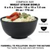 imageHomienly Large Salad Bowls Large Soup Bowls Set of 8Wheat Straw BowlsServing Bowl Set for Wedding Parties 60 Oz Big Bowl for Kitchen Salad Soup Microwave and Dishwasher SafeMulti ColorBlack