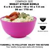 imageHomienly Large Salad Bowls Large Soup Bowls Set of 8Wheat Straw BowlsServing Bowl Set for Wedding Parties 60 Oz Big Bowl for Kitchen Salad Soup Microwave and Dishwasher SafeMulti ColorPink
