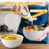 imageHomienly Large Salad Bowls Large Soup Bowls Set of 8Wheat Straw BowlsServing Bowl Set for Wedding Parties 60 Oz Big Bowl for Kitchen Salad Soup Microwave and Dishwasher SafeMulti ColorWhite