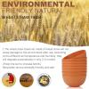 imageHomienly Large Salad Bowls Large Soup Bowls Set of 8Wheat Straw BowlsServing Bowl Set for Wedding Parties 60 Oz Big Bowl for Kitchen Salad Soup Microwave and Dishwasher SafeMulti ColorOrange
