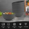 imageHomienly Large Salad Bowls Large Soup Bowls Set of 8Wheat Straw BowlsServing Bowl Set for Wedding Parties 60 Oz Big Bowl for Kitchen Salad Soup Microwave and Dishwasher SafeMulti ColorGray