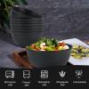 imageHomienly Large Salad Bowls Large Soup Bowls Set of 8Wheat Straw BowlsServing Bowl Set for Wedding Parties 60 Oz Big Bowl for Kitchen Salad Soup Microwave and Dishwasher SafeMulti ColorBlack