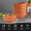 imageHomienly Large Salad Bowls Large Soup Bowls Set of 8Wheat Straw BowlsServing Bowl Set for Wedding Parties 60 Oz Big Bowl for Kitchen Salad Soup Microwave and Dishwasher SafeMulti ColorOrange
