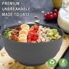 imageHomienly Large Salad Bowls Large Soup Bowls Set of 8Wheat Straw BowlsServing Bowl Set for Wedding Parties 60 Oz Big Bowl for Kitchen Salad Soup Microwave and Dishwasher SafeMulti ColorGray