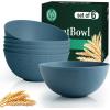 imageHomienly Large Salad Bowls Large Soup Bowls Set of 8Wheat Straw BowlsServing Bowl Set for Wedding Parties 60 Oz Big Bowl for Kitchen Salad Soup Microwave and Dishwasher SafeMulti ColorBlue