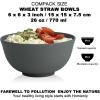 imageHomienly Large Salad Bowls Large Soup Bowls Set of 8Wheat Straw BowlsServing Bowl Set for Wedding Parties 60 Oz Big Bowl for Kitchen Salad Soup Microwave and Dishwasher SafeMulti ColorDark Gray