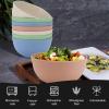 imageHomienly Large Salad Bowls Large Soup Bowls Set of 8Wheat Straw BowlsServing Bowl Set for Wedding Parties 60 Oz Big Bowl for Kitchen Salad Soup Microwave and Dishwasher SafeMulti ColorLight