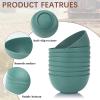 imageHomienly Large Salad Bowls Large Soup Bowls Set of 8Wheat Straw BowlsServing Bowl Set for Wedding Parties 60 Oz Big Bowl for Kitchen Salad Soup Microwave and Dishwasher SafeMulti ColorGreen