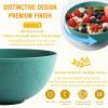 imageHomienly Large Salad Bowls Large Soup Bowls Set of 8Wheat Straw BowlsServing Bowl Set for Wedding Parties 60 Oz Big Bowl for Kitchen Salad Soup Microwave and Dishwasher SafeMulti ColorGreen