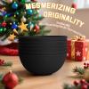 imageHomienly Large Salad Bowls Large Soup Bowls Set of 8Wheat Straw BowlsServing Bowl Set for Wedding Parties 60 Oz Big Bowl for Kitchen Salad Soup Microwave and Dishwasher SafeMulti ColorBlack