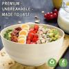 imageHomienly Large Salad Bowls Large Soup Bowls Set of 8Wheat Straw BowlsServing Bowl Set for Wedding Parties 60 Oz Big Bowl for Kitchen Salad Soup Microwave and Dishwasher SafeMulti ColorBeige