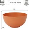 imageHomienly Large Salad Bowls Large Soup Bowls Set of 8Wheat Straw BowlsServing Bowl Set for Wedding Parties 60 Oz Big Bowl for Kitchen Salad Soup Microwave and Dishwasher SafeMulti ColorOrange