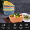 imageHomienly Large Salad Bowls Large Soup Bowls Set of 8Wheat Straw BowlsServing Bowl Set for Wedding Parties 60 Oz Big Bowl for Kitchen Salad Soup Microwave and Dishwasher SafeMulti ColorMulticolor