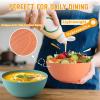 imageHomienly Large Salad Bowls Large Soup Bowls Set of 8Wheat Straw BowlsServing Bowl Set for Wedding Parties 60 Oz Big Bowl for Kitchen Salad Soup Microwave and Dishwasher SafeMulti ColorMulticolor