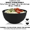 imageHomienly Large Salad Bowls Large Soup Bowls Set of 8Wheat Straw BowlsServing Bowl Set for Wedding Parties 60 Oz Big Bowl for Kitchen Salad Soup Microwave and Dishwasher SafeMulti ColorBlack