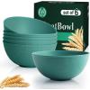 imageHomienly Large Salad Bowls Large Soup Bowls Set of 8Wheat Straw BowlsServing Bowl Set for Wedding Parties 60 Oz Big Bowl for Kitchen Salad Soup Microwave and Dishwasher SafeMulti ColorGreen