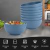imageHomienly Large Salad Bowls Large Soup Bowls Set of 8Wheat Straw BowlsServing Bowl Set for Wedding Parties 60 Oz Big Bowl for Kitchen Salad Soup Microwave and Dishwasher SafeMulti ColorBlue