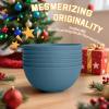 imageHomienly Large Salad Bowls Large Soup Bowls Set of 8Wheat Straw BowlsServing Bowl Set for Wedding Parties 60 Oz Big Bowl for Kitchen Salad Soup Microwave and Dishwasher SafeMulti ColorBlue