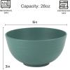 imageHomienly Large Salad Bowls Large Soup Bowls Set of 8Wheat Straw BowlsServing Bowl Set for Wedding Parties 60 Oz Big Bowl for Kitchen Salad Soup Microwave and Dishwasher SafeMulti ColorGreen
