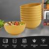 imageHomienly Large Salad Bowls Large Soup Bowls Set of 8Wheat Straw BowlsServing Bowl Set for Wedding Parties 60 Oz Big Bowl for Kitchen Salad Soup Microwave and Dishwasher SafeMulti ColorYellow