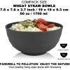 imageHomienly Large Salad Bowls Large Soup Bowls Set of 8Wheat Straw BowlsServing Bowl Set for Wedding Parties 60 Oz Big Bowl for Kitchen Salad Soup Microwave and Dishwasher SafeMulti ColorGray