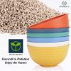 imageHomienly Large Salad Bowls Large Soup Bowls Set of 8Wheat Straw BowlsServing Bowl Set for Wedding Parties 60 Oz Big Bowl for Kitchen Salad Soup Microwave and Dishwasher SafeMulti Color6 PCS Colorful