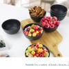 imageHomienly Large Salad Bowls Large Soup Bowls Set of 8Wheat Straw BowlsServing Bowl Set for Wedding Parties 60 Oz Big Bowl for Kitchen Salad Soup Microwave and Dishwasher SafeMulti ColorBlack