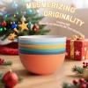 imageHomienly Large Salad Bowls Large Soup Bowls Set of 8Wheat Straw BowlsServing Bowl Set for Wedding Parties 60 Oz Big Bowl for Kitchen Salad Soup Microwave and Dishwasher SafeMulti ColorMulticolor