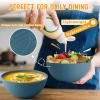 imageHomienly Large Salad Bowls Large Soup Bowls Set of 8Wheat Straw BowlsServing Bowl Set for Wedding Parties 60 Oz Big Bowl for Kitchen Salad Soup Microwave and Dishwasher SafeMulti ColorBlue