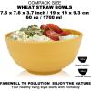 imageHomienly Large Salad Bowls Large Soup Bowls Set of 8Wheat Straw BowlsServing Bowl Set for Wedding Parties 60 Oz Big Bowl for Kitchen Salad Soup Microwave and Dishwasher SafeMulti ColorYellow