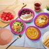 imageHomienly Wheat Straw Bowls Set Serving Bowls Plastic Bowls Reusable 26oz Microwave ampamp Dishwasher Safe Cereal Bowls Unbreakable for CerealSaladFruitSoup Bowls Modern Color6 PCSFlowers Series