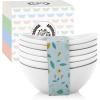imageHomienly Wheat Straw Bowls Set Serving Bowls Plastic Bowls Reusable 26oz Microwave ampamp Dishwasher Safe Cereal Bowls Unbreakable for CerealSaladFruitSoup Bowls Modern Color6 PCSWhite