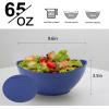 imageHomienly Wheat Straw Bowls Set Serving Bowls Plastic Bowls Reusable 26oz Microwave ampamp Dishwasher Safe Cereal Bowls Unbreakable for CerealSaladFruitSoup Bowls Modern Color4 PCSDark Blue