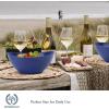 imageHomienly Wheat Straw Bowls Set Serving Bowls Plastic Bowls Reusable 26oz Microwave ampamp Dishwasher Safe Cereal Bowls Unbreakable for CerealSaladFruitSoup Bowls Modern Color4 PCSDark Blue