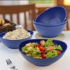 imageHomienly Wheat Straw Bowls Set Serving Bowls Plastic Bowls Reusable 26oz Microwave ampamp Dishwasher Safe Cereal Bowls Unbreakable for CerealSaladFruitSoup Bowls Modern Color4 PCSDark Blue