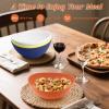 imageHomienly Wheat Straw Bowls Set Serving Bowls Plastic Bowls Reusable 26oz Microwave ampamp Dishwasher Safe Cereal Bowls Unbreakable for CerealSaladFruitSoup Bowls Modern Color4 PCSMondrian Style